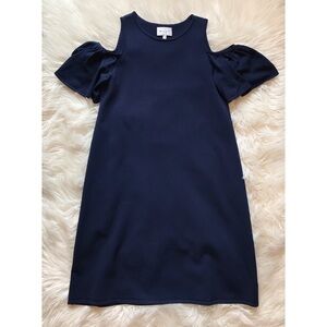 Milly | Navy Flutter Sleeve Mini Shift Dress
